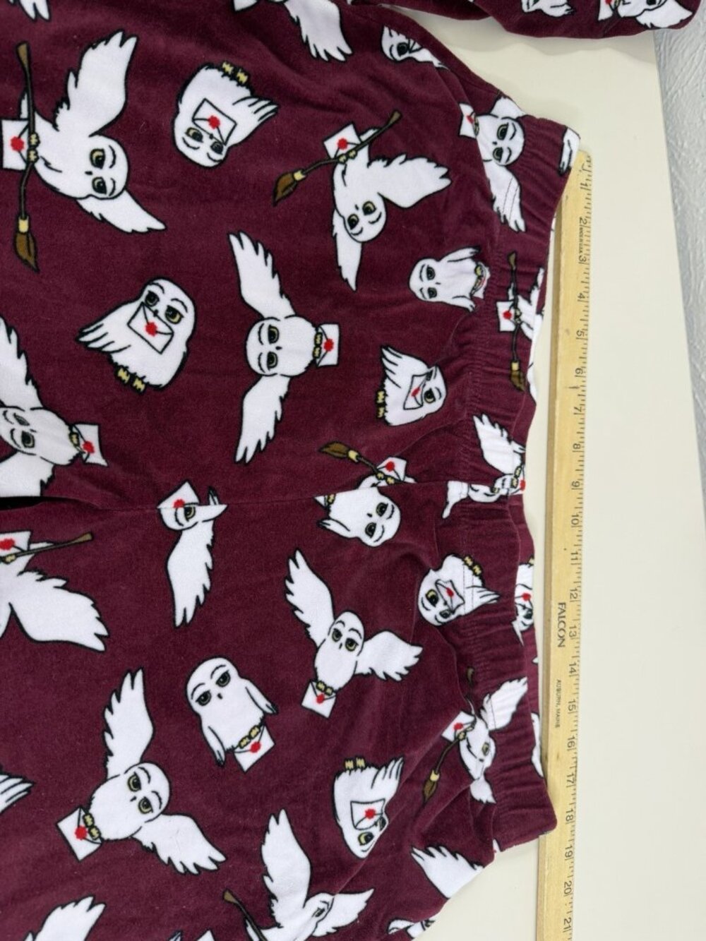 Harry Potter XL (16/18) Women Hogwarts Hedwig Owl Long Sleeve Pajama Set GUC - Picture 6 of 10